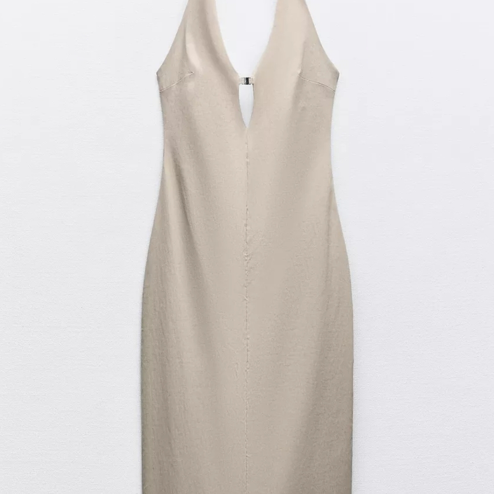 Zara Cream Sheath Cocktail Dress